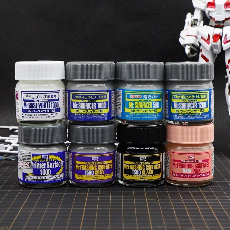 Tamiya Model Paint Set - ไพรเมอร์สูตรน้ำขนาด 40 มล. สำหรับเติมสีสำหรับงาน DIY แก้ไขสีของฟิกเกอร์