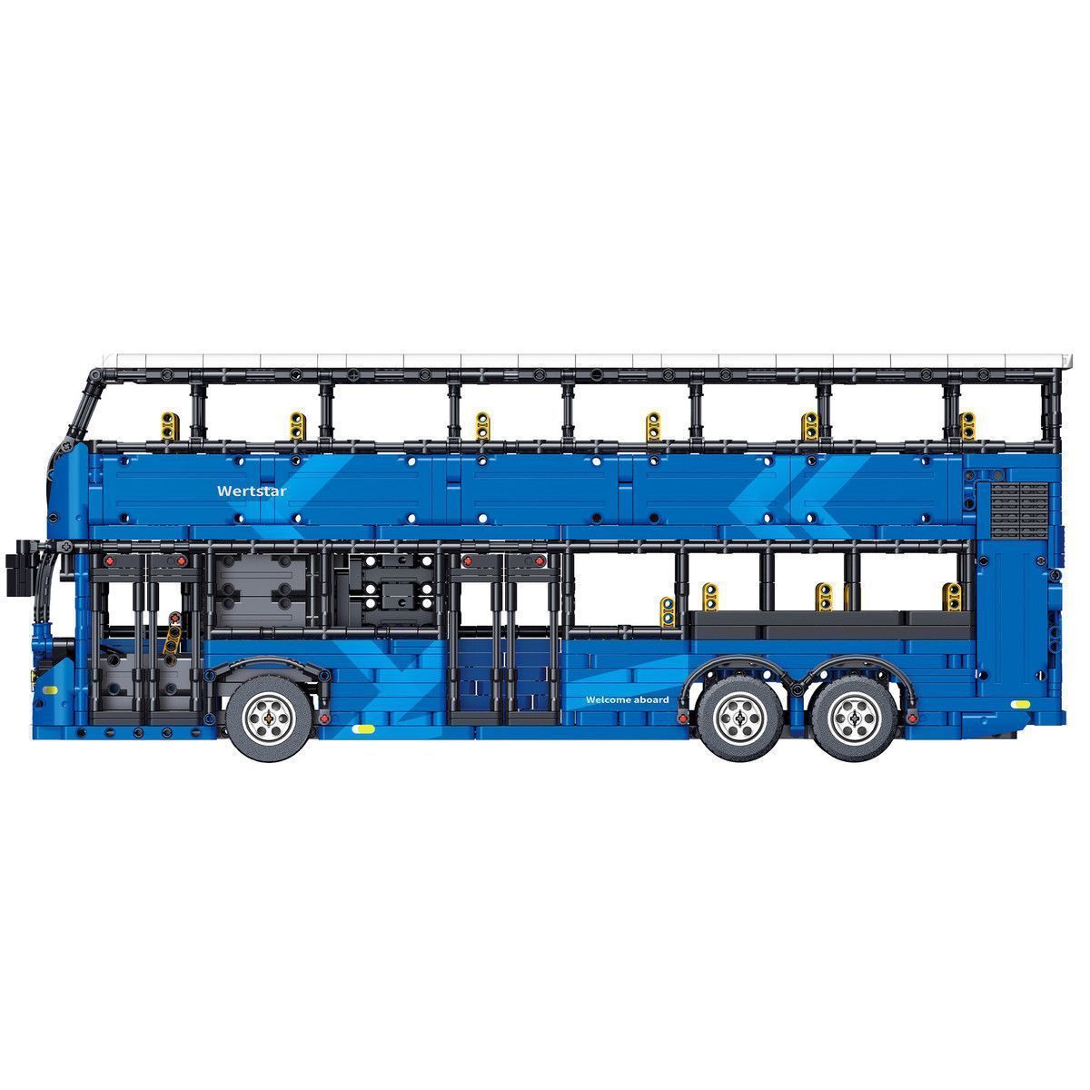 Party Games Bus - 2692 ชิ้น รถบัสสองชั้น ของเล่นแบบประกอบได้ สำหรับท่องเที่ยวชมวิว ชุดตัวต่อเสริมพัฒนาการสำหรับเด็ก