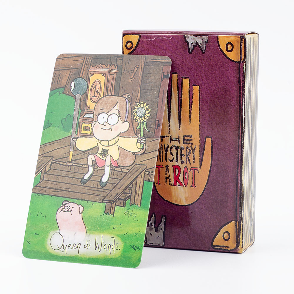 Party Games Mystery - The Mystery TAROT 78สำรับไพ่สำหรับงานปาร์ตี้ทำนายครอบครัวลึกลับของขวัญเวอร์ชั่นภาษาอังกฤษ Oracle 10.3x6cm