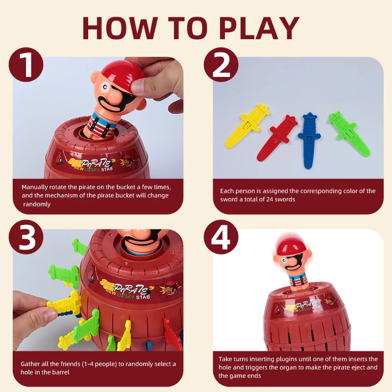 ชุดของเล่นตลกๆ ชุดโจรสลัดในถัง - Party Games 15 In 1 บทวิจารณ์และราคา