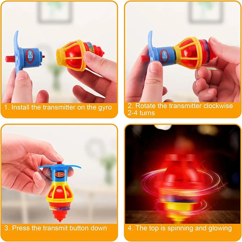 10-20PCเรืองแสงหมุนGyroของเล่น - Party Games Ideas บทวิจารณ์และราคา