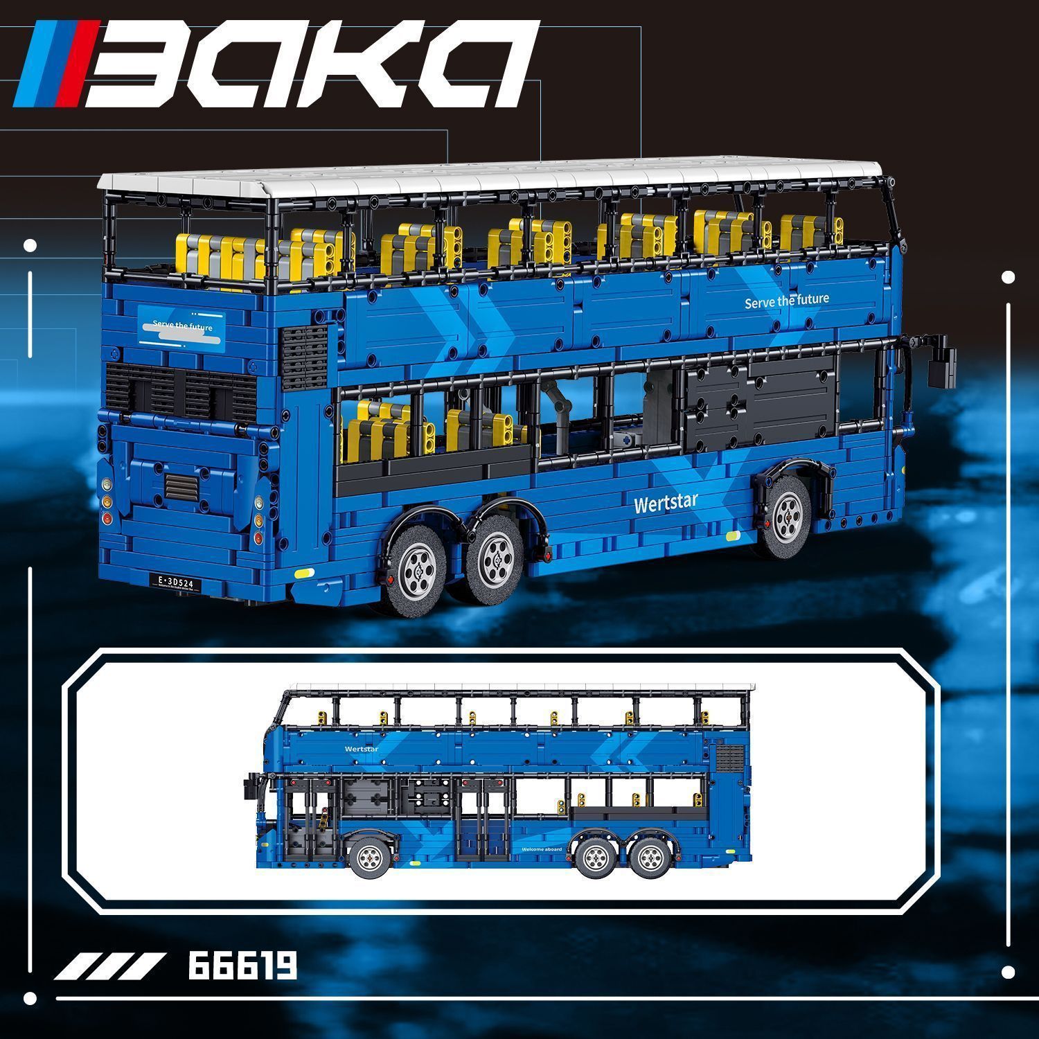 2692 ชิ้น รถบัสสองชั้น ของเล่น - Party Games Bus บทวิจารณ์และราคา
