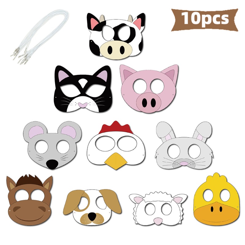 หน้ากากกระดาษลายการ์ตูนสัตว์ธี - Party Games No Supplies บทวิจารณ์และราคา