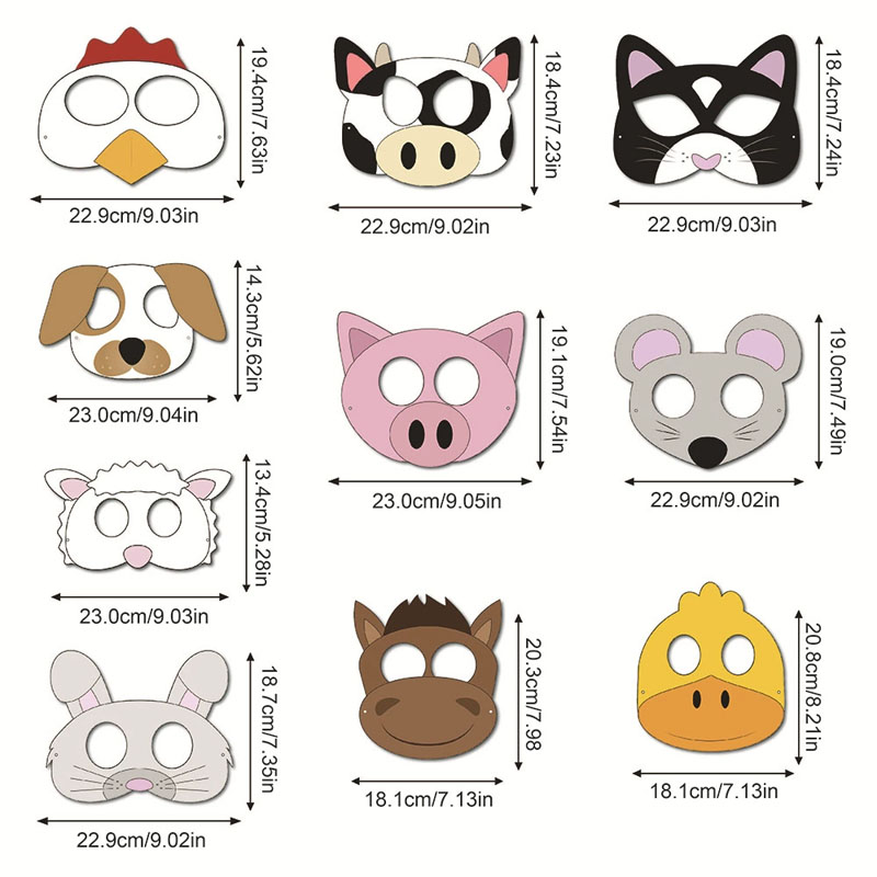 หน้ากากกระดาษลายการ์ตูนสัตว์ธี - Party Games No Supplies บทวิจารณ์และราคา